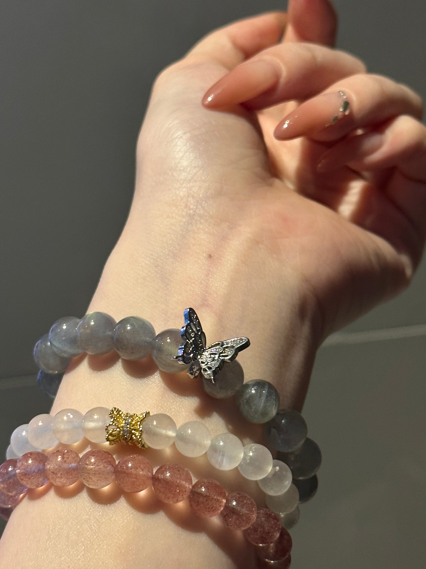 天然ムーンストーンブレスレットNatural Moonstone Bracelet